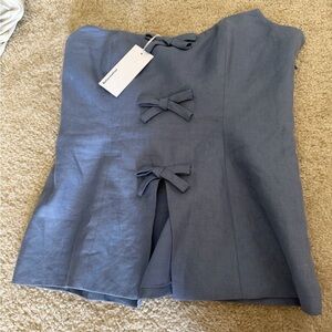 NWT reformation Essie linen top